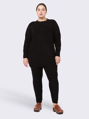 Dex Starry Night two piece soft tunic sweater and tights set